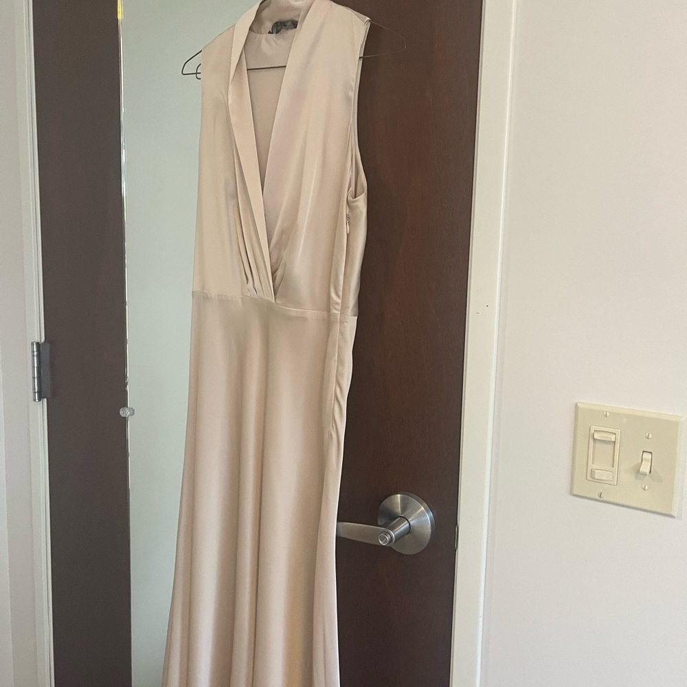 Banana Republic Elegant Cream Sleeveless Dress